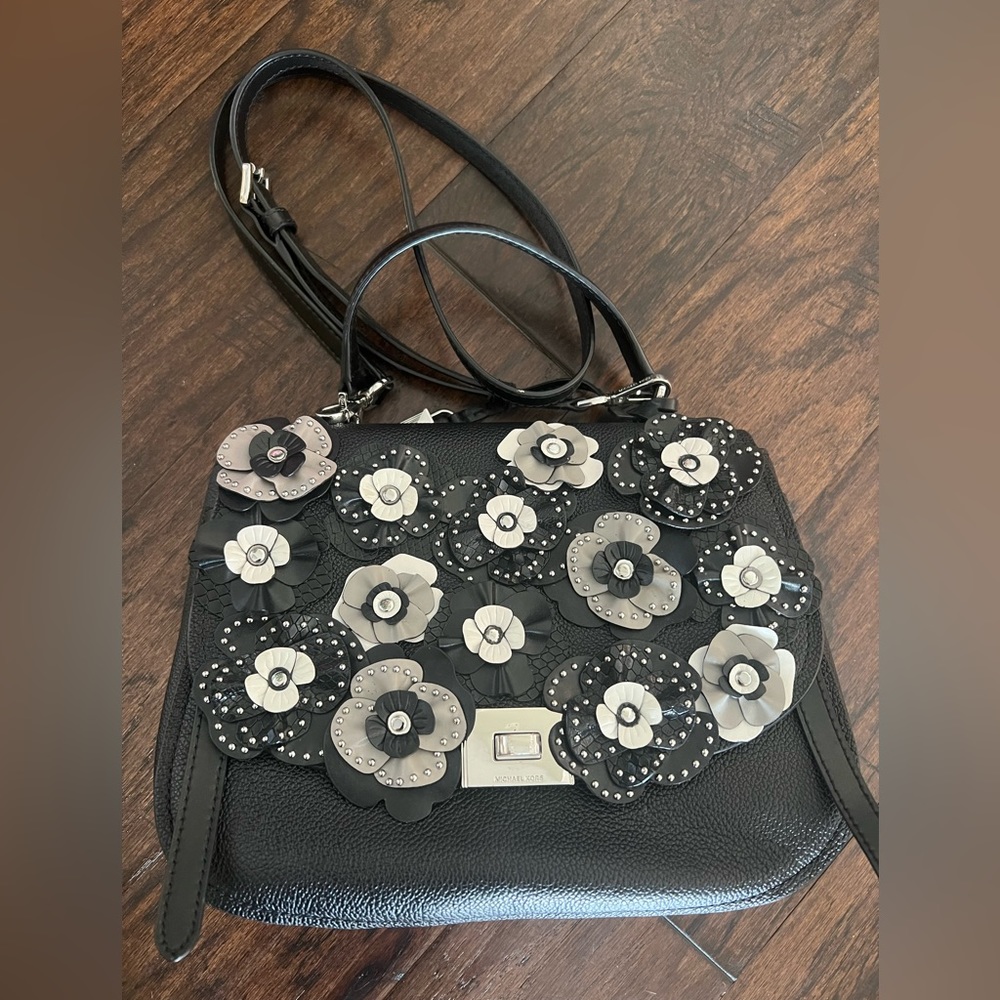 Michael Kors Cassie Satchel Purse - Floral - Picture 3 of 6